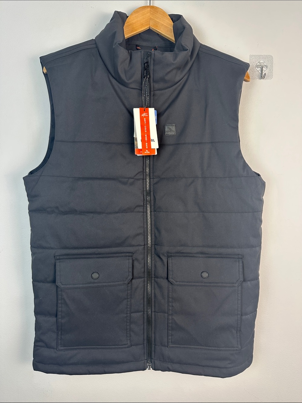 NEW Rip Curl Anti Series Ridge Insulated Vest Medium Black Pockets Surf Utility - Picture 2 of 16